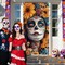 Day of The Dead Door Cover Dia De Los Muertos Backdrop (Gothic) 70"L x 35"W